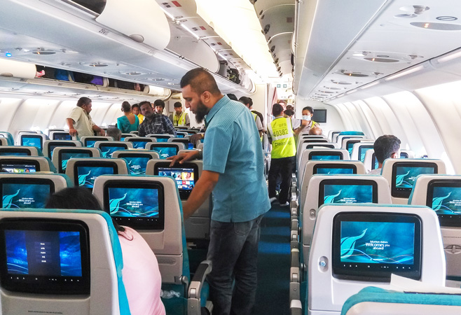A SriLankan Airlines international flight